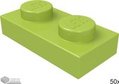 LEGO Plaat 1x2, 3023 Lime 50 stuks