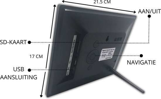 UNBOX - Digitale Dementieklok - Kalenderklok voor Alzheimer - Klok met