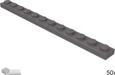 LEGO Plaat 1x12, 60479 Donker blauwgrijs 50 stuks