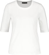 TAIFUN Dames Shirt met halflange mouwen en satijnen rand