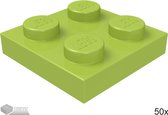 LEGO Plaat 2x2, 3022 Lime 50 stuks