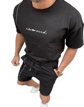 Heren zomer set basic- zwart - 2 delig - maat XL -  valentijnsdag - valentijnscadeau