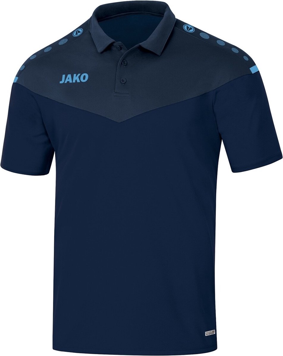 Jako Champ 2.0 Poloshirt Dames Marine Blauw-Donker Blauw-Hemels Blauw Maat 40