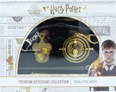 Harry Potter - Gryffindor House Crest + Timeturner - Premium Keychain Collection Deluxe Box 6-Pack