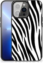 Smartphone Hoesje iPhone 13 Pro Max Trendy Telefoonhoesjes met Zwarte rand Zebra