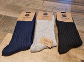 6 Paar - Alpaca Wollen Sokken - Maat 39-42 - Unisex - Voorjaarssokken - Vrijetijd sokken - Sportsokken - Werksokken