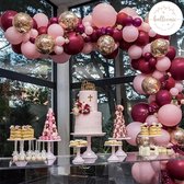 Balloonic Ballonnenboog – Roze & Rood – Ballonboog Feest Decoratie Versiering – Decoratiepakket – Ballonnen Verjaardag – Feestartikelen