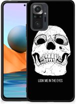 Telefoonhoesje Xiaomi Redmi Note 10 Pro Silicone Case met Zwarte rand Skull Eyes