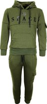 Babes & Binkies Joggingpak Space groen Kids Groen - Maat 122/128