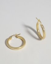 2bs jewelry corinth huggie hoop, zilveren dames oorbellen 14k gold plated, handmade