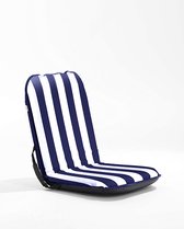 Comfort Seat Classic Regular Blauw Wit - Verstelbaar Rugkussen -Intern Scharnierframe -40 Posities | Bekleding vervaardigd uit Sunbrella Solution Dyed Acryldoek -Galvaniseerd Intern Frame -Anti-slip onderzijde -Verplaatsbaar zitcomfort -Bootstoel