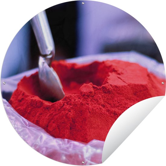 Cercle de jardin Poivre de Cayenne du marché sous forme de poudre - 150x150 cm - Poster de jardin rond - Extérieur