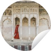Tuincirkel Kloosters in India - 60x60 cm - Ronde Tuinposter - Buiten