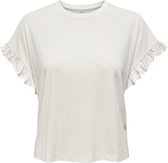 ONLY ONLFREE LIFE S/S FRILL TOP JRS Dames Top - Maat S