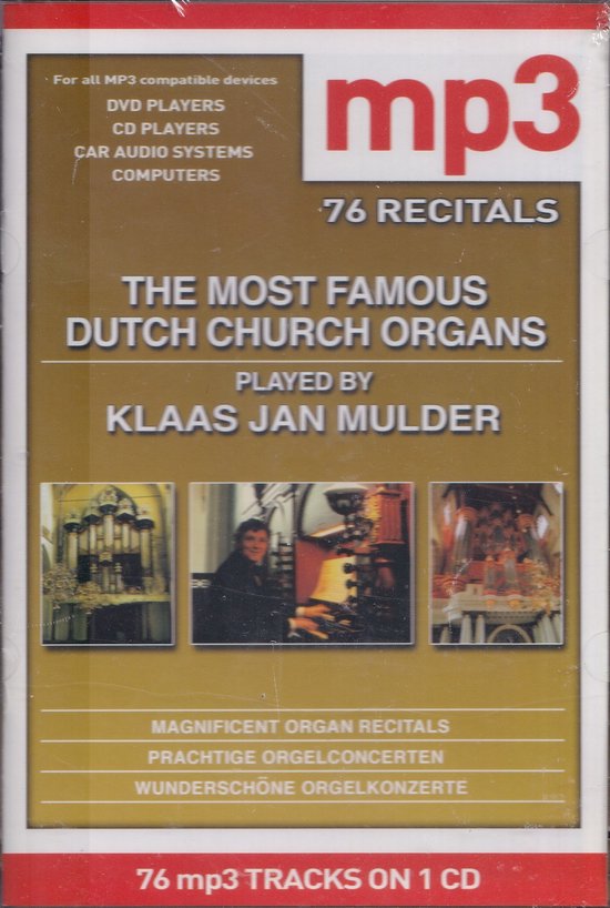The most famous Dutch Church Organs played by Klaas Jan Mulder - 76 Recitals, Eerste Artiest Klaas Jan Mulder