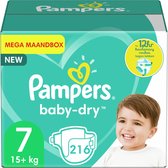 Pampers Baby Dry Luiers - Maat 7 - Mega Maandbox - 216 luiers