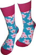 Verjaardag cadeau - Grappige sokken - Japanse Bloesem sokken - Leuke sokken 37-42 - Vrolijke sokken – Valentijn Cadeau - Luckyday Socks - Cadeau sokken - Socks waar je Happy van wo