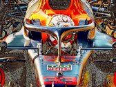 Max Verstappen schilderij Red Bull Racing Formule 1  Digitale race art “Pole” 80x60 cm afgedrukt op hoogwaardig canvas, gespannen om een houten frame (dikte 2 cm) incl. ophangset.