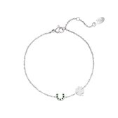 Armband hoefijzer klavertje - Yehwang - Armband - One size - Zilver