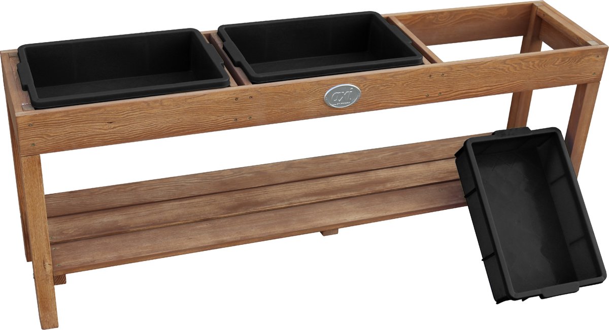 AXI Activiteiten Tafel in Donker Bruin met 3 Zwarte Bakken - Multi-inzetbare kindertafel voor diverse activiteiten — afbeelding 6
