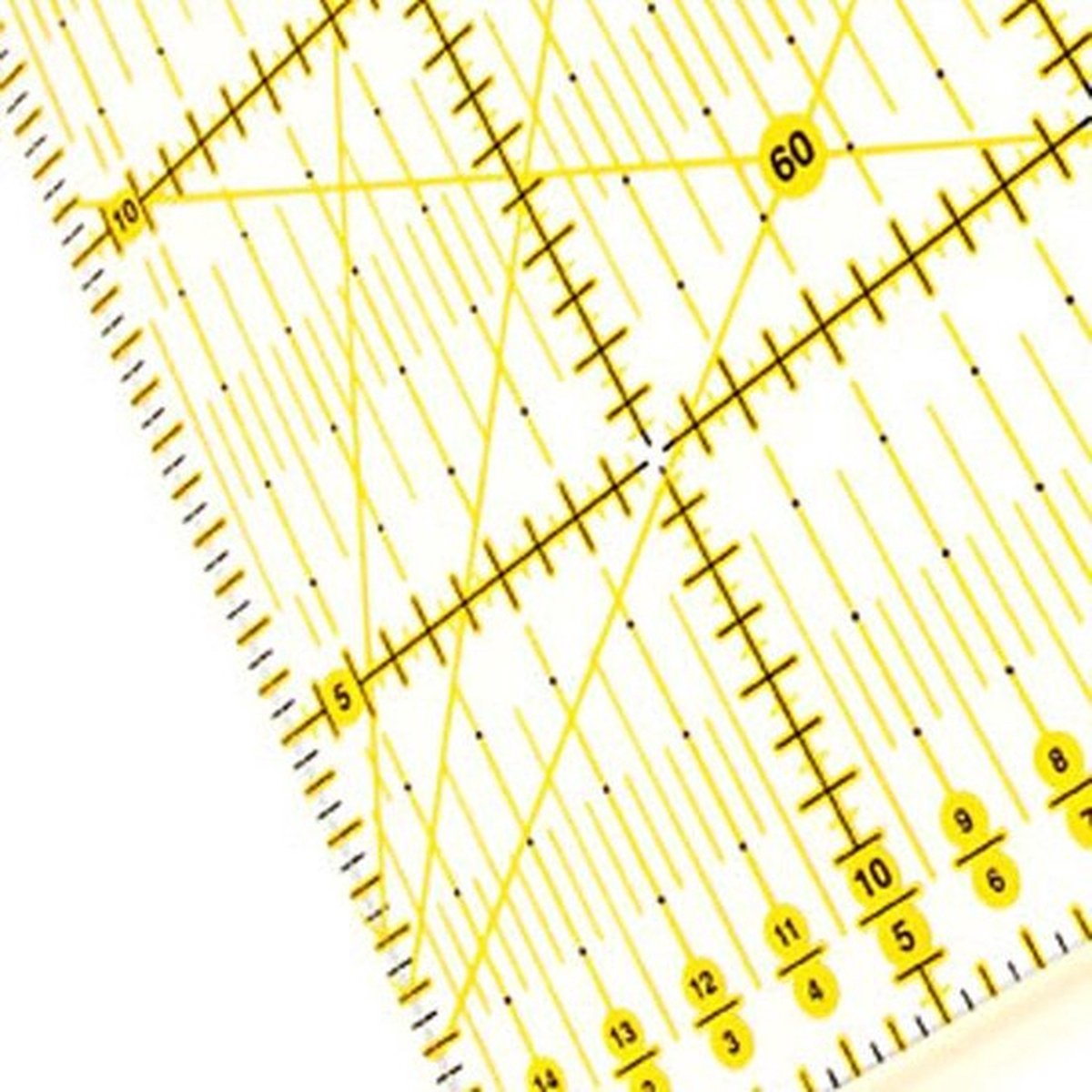 OLFA/OTE Omnigrid Liniaal 15 x 60 cm ideaal voor snijden van lange stukken stof Quilt liniaal - OLFA