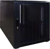 12U mini serverkast met geperforeerde deur 600x1000x720mm (BxDxH)