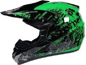 Crosshelm - Motorcross - Motor Helm - Groen-Zwart - Maat M - Omtrek 57-58cm