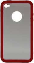 Apple iPhone 4/4s Hoesje - Xccess - Rubber Serie - TPU Backcover - Rood - Hoesje Geschikt Voor Apple iPhone 4/4s
