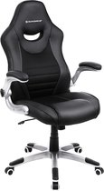 WoonWerkInterieur - Bureaustoel - Gamestoel - Racestoel - Gamingchair - Zwart - Modern - Synthetisch leer - Verstelbare Armleuningen