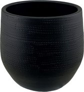 Tokio zwarte bloempot D16 x H14 cm