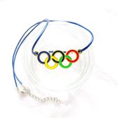 Ketting - Donkerblauw - OS - Olympische Ringen - Olympische Spelen - Peking - Beijing - Kleur - Sportsieraad - Sieraden - Sportsieraden