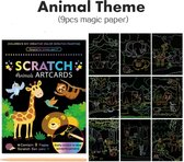 Scratch Cards - Animal / Wildlife / Dieren - kras kaarten - color scratch painting - DIY - tekenen - kleurplaat
