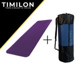 Timilon® - fitness mat - inclusief draagtas en draagriem - yoga mat - 180 x 61 x 1,5cm - Sportmat - paars