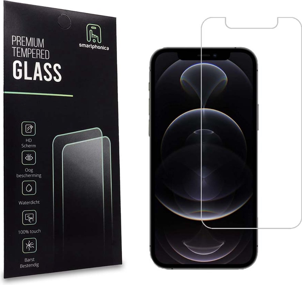 Smartphonica iPhone 12 Pro Max screenprotector van glas met notch geschikt voor iPhone 12 Pro Max