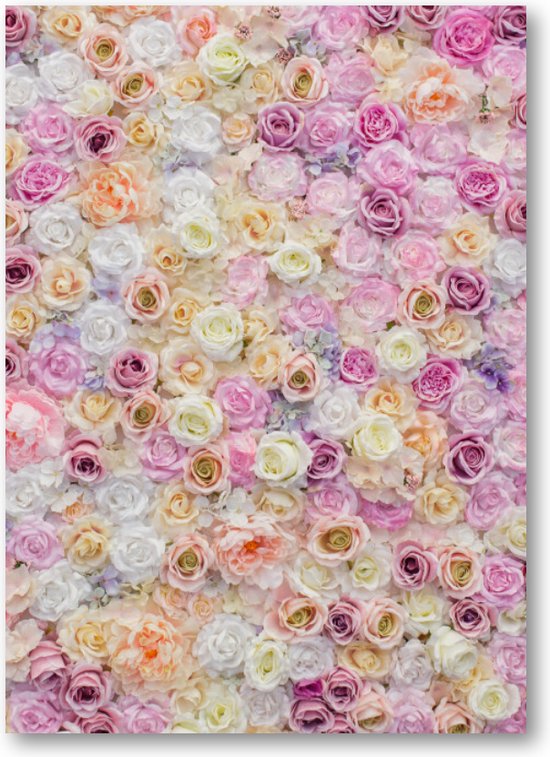 Rose Mix - Portrait sur toile 50x70 - Fleurs