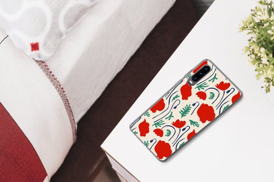 Coque Huawei P30 - Fleurs - Rose - Motifs - Coque de téléphone en Siliconen