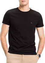 Tommy Hilfiger - T-shirt Stretch Zwart - Maat S - Slim-fit