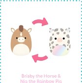 Squishmallow Knuffel Flip-O-Mallow - 12.5CM - Brisby the Horse & Nia the Rainbow Pia - Incl. Adoptiecertificaat