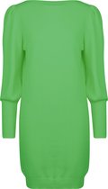 Gebreid Pofmouw Dress Groen