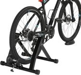 Yaheetech Indoor fietstrainer, staal, inklapbaar, magnetische standaard, voor racefiets met wielmaat 26 tot 28 inch