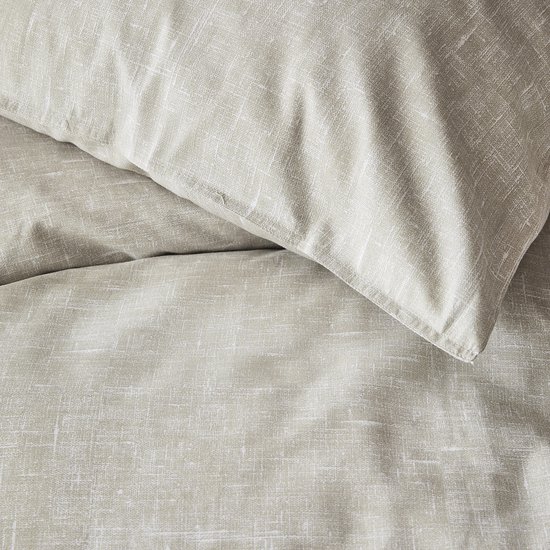 Damai dekbedovertrek Ebba - Biologisch Katoen - 200x200/220 cm - Beige + 2 kussenslopen 60x70 van Damai — afbeelding 5
