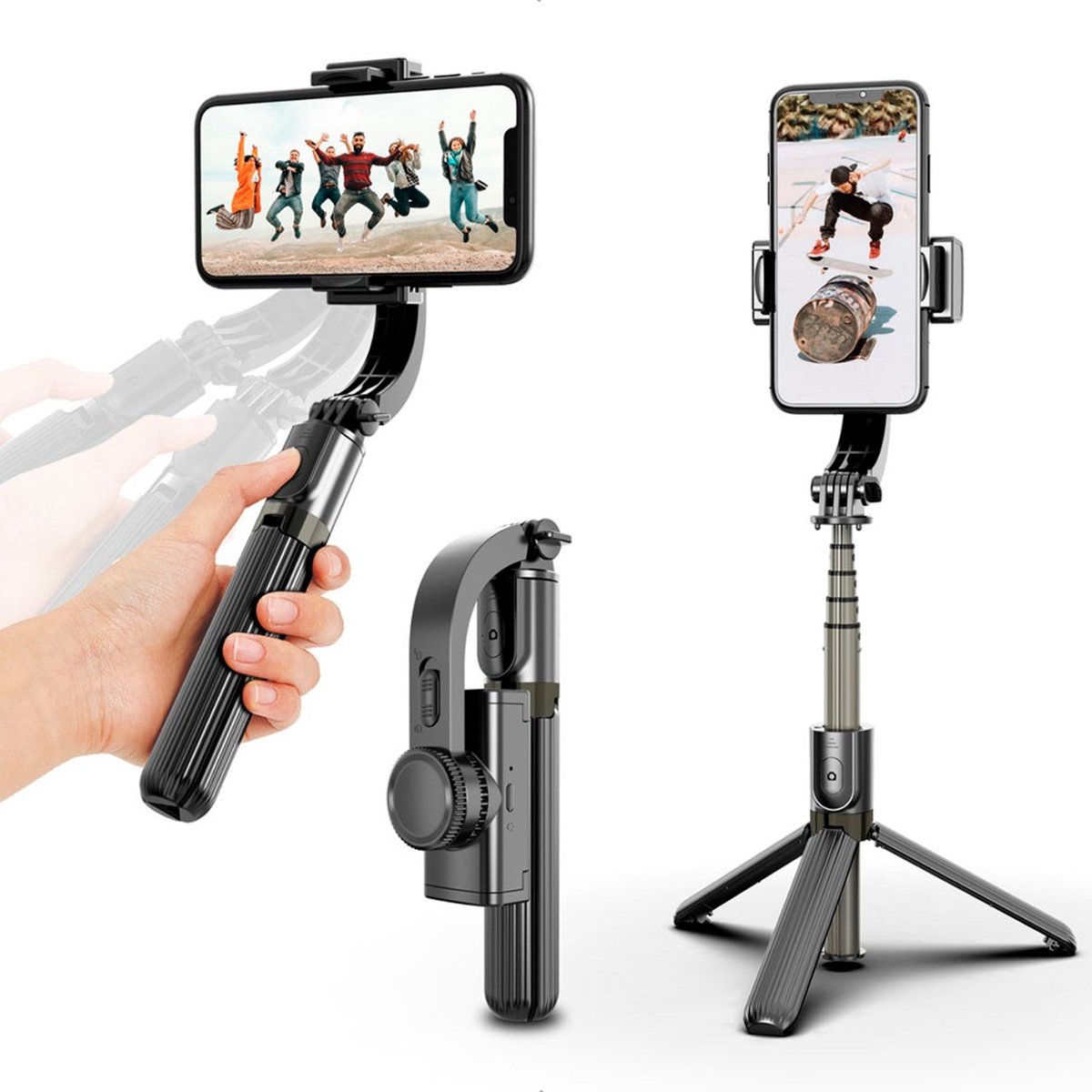 Qimic Stabilisateur Smartphone Perche Selfie Trépied avec