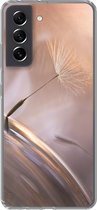 Geschikt voor Samsung Galaxy S21 FE hoesje - Paardenbloem zaden - Abstract - Lucht - Siliconen Telefoonhoesje