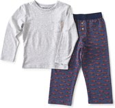 Little Label Pyjama Jongens - Maat 158-164 - Blauw, Rood - Zachte BIO Katoen