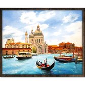 Eagle® Diamond Painting Volwassenen - Boot in Venetië - 50x40cm - Vierkante Steentjes