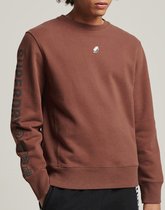 Superdry Heren Trui Code Logo Linear sweatshirt met ronde hals en losse pasvorm