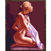 Eagle® Diamond Painting Volwassenen - Prachtige Vrouw - 50x40cm - Ronde Steentjes