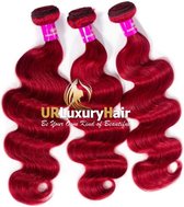 Virgin Peruvian Hair (Bodywave/Burgundy Red - 18 inch)