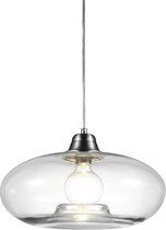 MLK - Hanglamp 7065 - 1 Lichts - 1x E27, max. 40W - Grijs/Transparant