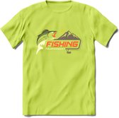 Fishing Club - Vissen T-Shirt | Grappig Verjaardag Vis Hobby Cadeau Shirt | Dames - Heren - Unisex | Tshirt Hengelsport Kleding Kado - Groen - 3XL